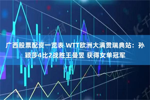 广西股票配资一览表 WTT欧洲大满贯瑞典站：孙颖莎4比2战胜王曼昱 获得女单冠军